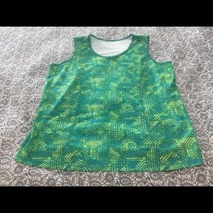 Green tank. Womans Plus.